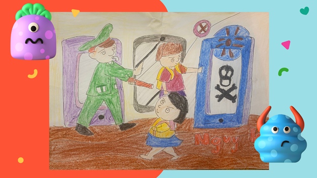 Vẽ Hình Bảo Vệ Trẻ Em Trên Không Gian Mạng