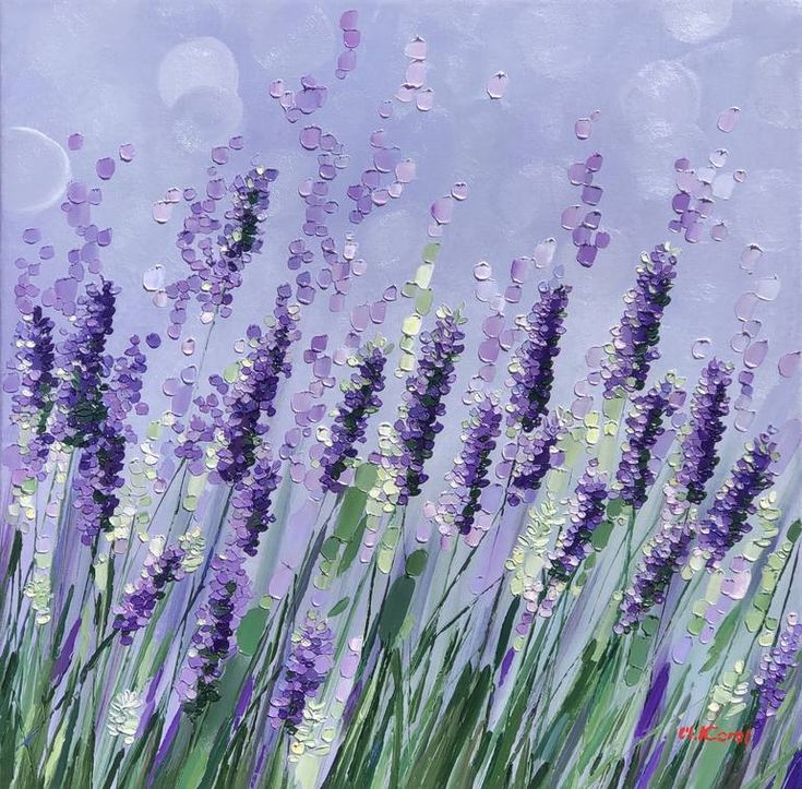 Vẽ Hoa Lavender Bằng Tăm Bông Độc Lạ
