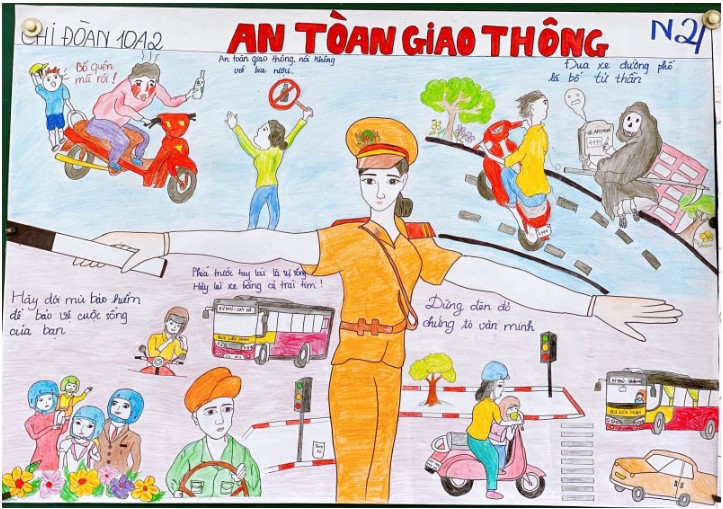 Vẽ Đề Tài An Toàn Giao Thông Hot