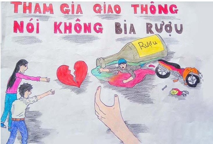 Vẽ Tranh Chủ Đề An Toàn Giao Thông Tuyên Truyền Hay